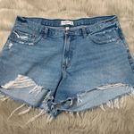 Abercrombie & Fitch Curve Love Boyfriend Short Mid Rise Distressed 33/16 Photo 0