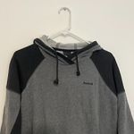 Reebok Dark Gray Black Colorblock 3/4 Sleeve Pullover Hoodie Sweatshirt ALTERED Photo 1