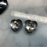 Siam Sterling Silver Brooch And Screw Back Earrings Heart Shaped Amearco VTG 21g Photo 7
