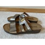 Naot Leather Nancy Sandals Bronze Gold Size‎ 42 US 11 11.5 Slip On Slides Brown Photo 2