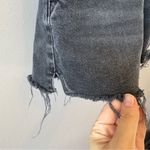 ZARA Women’s High Rise Gray Black Denim Paper Bag Distressed Jean Shorts Size 6 Photo 4