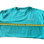 Alphalete  Womens M Short Sleeve Boxy Crop Top Aqua Blue Pump Cover Oversized New Photo 8