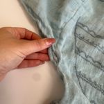 Soft Surroundings  Cardigan 2X Plus Size Blue Linen Blend Embroidered Kimono Photo 7