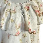 Free People Dainty Ethereal Ruffle Camilla Floral Gauze Blouse Large Cottage Photo 9