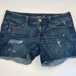 American Eagle  rip jean shorts pockets 4 daisy dukes cut off raw hem distressed Photo 0