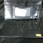Fendi PEQUIN PECAN Black and Grey Stripe Full Length Trifold Wallet Photo 3