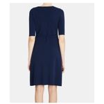 Theory Chloe Knit Sweater Wrap Dress in Deep Navy Bule Size Small Photo 1