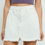 Free People White Denim Skirt Photo 1
