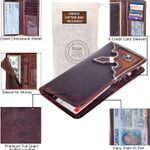 Leather Long Wallet for Men - Western Wallet with Concho Star - Checkbook Wallet  Great Rodeo Wallet Gift for Men Photo 2