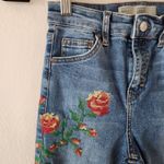Topshop Moto Jamie Floral Embroidered Jeans High Waisted Skinny Ankle Pants 26 Photo 5