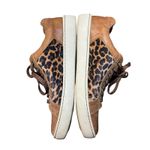 Born‎ Crown Shoes 8M Womens Brown Leopard Low Top Lace Up Casual Comfort Sneaker Size 8 Photo 3