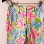 Lilly Pulitzer Vintage  Floral Patchwork Bootcut Pants Ankle Fit Size 0 Cotton Photo 3