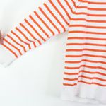 Talbots  Johnny Collar Striped Knit Sweater White‎ Orange 2x Photo 3