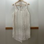Anthropologie  Cloth & Stone Linen Striped Beige /  Ivory Midi Dress Size 1XL Photo 5