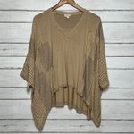 POL City Drifrter Oversized Neutral Tan Boho Top Size Small Photo 1
