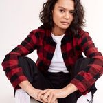 Aritzia The Boyfriend Red Flannel Photo 0