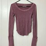 We The Free FREE PEOPLE  fitted top "Stuck On You Cuff" Mauve Size S Photo 0
