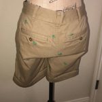 J.Crew  Tan Chino Shorts with Green Palm Trees Size 00 Photo 2