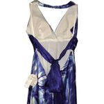 Taboo BLUE MULTI PATTERN EMBELLISHED WAIST MAXI DRESS 9/10 Photo 3