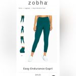 Zobha  Botanical Garden Easy Endurance Capri Leggings, NWT, Large Photo 1