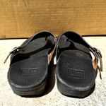 FitFlop  The Skinny Thong Sandals Leather Crocodile Microwobbleboard Adjustable 6 Photo 4