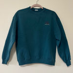 Vintage Merry Christmas Mistletoe Hand Embroidered Crewneck Sweatshirt Green Photo 0