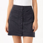 Loft Outlet Gray Button Front Utility Skirt Size 8 Photo 0