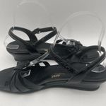 SAS Sandals 9.5 SLIM Strippy Quarter Strap Wedge Black Patent Leather 9.5 SLIM Photo 3