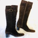 Cole Haan Oriana Heeled Boots Size 5.5 Suede Tall Chocolate Photo 2