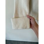 Anthropologie By  Long Sleeve Ribbed Hooded Sweater Cream Women's Size Small Photo 3