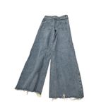 Mango  High-Rise Frayed-Hem Wide-Leg Ankle Jeans "Catherine" Culotte Size 6 Photo 4