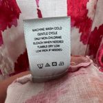 John Mark Ikat Linen Blend Button Down Shirt Size PXL Boho Artsy Resort Colorful White Photo 6