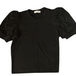 The Pants Store Black Puff Sleeve Top Photo 0