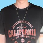 Flame Cross Pendant Necklace for Men Women,Streetwear Punk Hip Hop Unisex Style Silver Photo 5