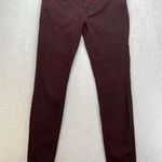 7 For All Mankind 7 For All Mankind High-Waist Ankle Skinny Coated in Merlot Women's Jeans sz 28 Photo 0