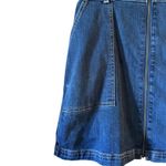 Hollister  Stretch Denim Utility Full Zip Front Mini Dress Short sleeve 70's M Photo 4