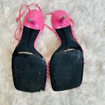 ZARA PINK  Strappy Heels Wrap Ankle Strap Sz 39 8.5 Scuffed Heels Photo 4