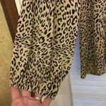 Wonderly  3x leopard cheetah animal print top flowy stretchy babydoll V neck Photo 4