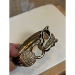 Vintage Silver & Enamel Panther Bangle Bracelet Black Photo 11