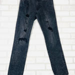 American Eagle Women's Black Wash Distressed Ripped Frayed Hem‎ Jeans 28x30 Size 28 Photo 0