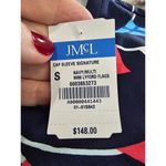 J. McLaughlin NWT  Cap Sleeve Nautical Shirt Navy Multi Flags Size Small Fisherman Photo 2