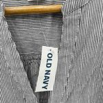 Old Navy Sleeveless Blouse Womens Large Tall Blue White Railroad Stripe NEW Photo 2