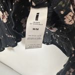 i jeans by Buffalo Blouse Womens Medium Black Floral Top Cold Shoulder Ruffled Photo 3