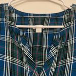 J.Jill Women's Blue Plaid Casual V-Neck Button Down Shirt Size Med EUC #CA-2418 Photo 4