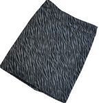 Tribal Knit Pencil Skirt Zebra Print Career Wear Stretch Casual Comfort Size 8 Gray Photo 1