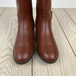 Karen Scott Deliee2 Tall Riding Boots 8M Cognac Brown Faux Leather $80 Photo 3