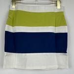 English Factory  Green Blue White Striped Mini Skirt Size Small Photo 1