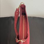 Anna Poala | Italian Leather Shoulder Bag ~ Maroon w/ Crossbody Strap Red Photo 8