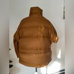 Tan Puffer Duck Jacket for Women Brown Size M Photo 4
