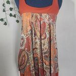 JW Maternity Paisley Tunic Tank Top with Belt Orange Size undefined Photo 0